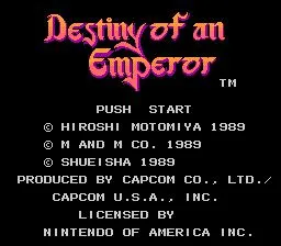 Destiny of an Emperor (USA) — Денди/Nintendo — скриншот
