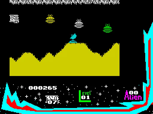 Galactic Gunners — ZX Spectrum — скриншот