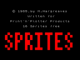 Sprite Machine — ZX Spectrum — скриншот