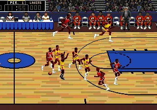 Lakers versus Celtics and the NBA Playoffs (USA, Europe) — Sega Mega Drive — скриншот