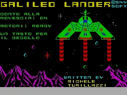 Galileo Lander — ZX Spectrum — скриншот