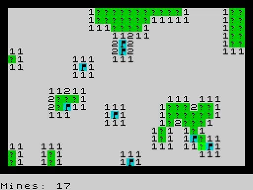 Minesweeper — ZX Spectrum — скриншот