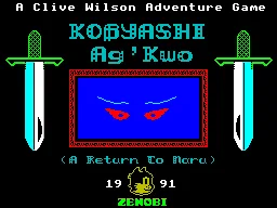 Kobyashi Ag'Kwo — ZX Spectrum — скриншот