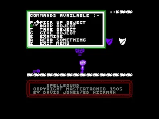 Spellbound — Amstrad CPC — скриншот