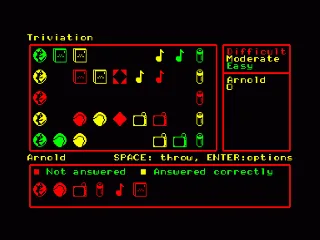 Triviation — Amstrad CPC — скриншот