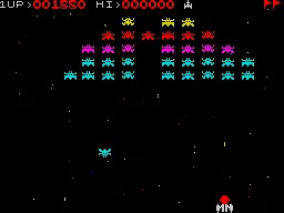 Galaxian — ZX Spectrum — скриншот